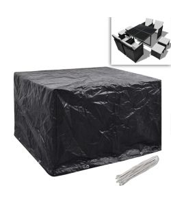  Coperture Arredi Giardino 2pz Polyrattan 8 Occhielli 113x113cm