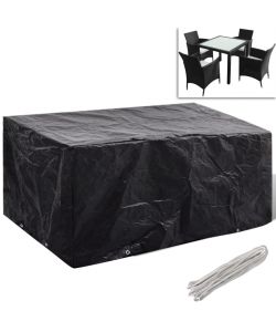  Coperture Arredi Giardino 2pz Polyrattan 8 Occhielli 180x140cm