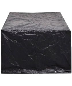  Coperture Arredi Giardino 2pz Polyrattan 8 Occhielli 180x140cm