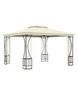 Gazebo con Rete 300x300x265 cm Crema
