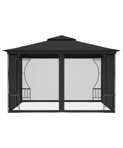 Gazebo con Rete 300x300x265 cm Antracite
