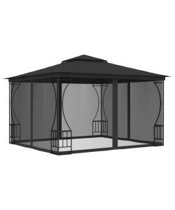 Gazebo con Rete 300x300x265 cm Antracite