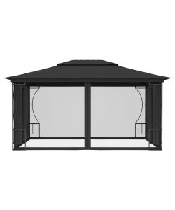 Gazebo con Rete 300x400x265 cm Antracite
