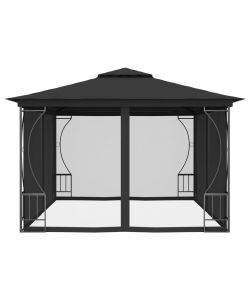 Gazebo con Rete 300x400x265 cm Antracite