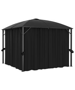 Gazebo con Tende 300x300x265 cm Antracite