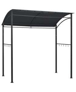 Gazebo per Barbecue 215x150x220 cm Antracite in Acciaio