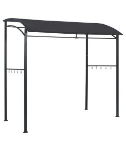 Gazebo per Barbecue 215x150x220 cm Antracite in Acciaio