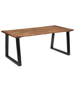 Tavolo da Pranzo in Legno Massello di Acacia 180x90 cm