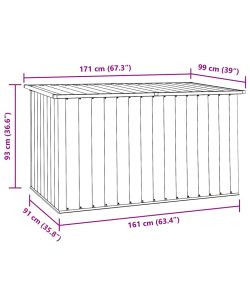 Baule da Giardino in Acciaio Verde 171x99x93 cm