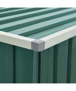 Baule da Giardino in Acciaio Verde 171x99x93 cm