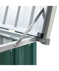 Baule da Giardino in Acciaio Verde 171x99x93 cm