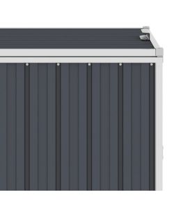 Copri Bidone Rifiuti Quadruplo Antracite 286x81x121 cm Acciaio