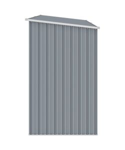 Capanno per Legna Grigio 245x98x159 cm in Acciaio Zincato