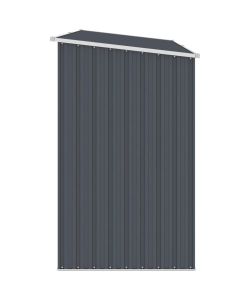 Capanno per Legna Antracite 245x98x159 cm in Acciaio Zincato