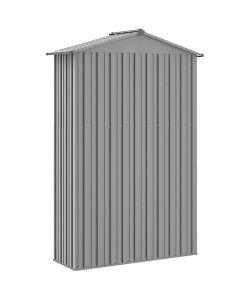 Capanno da Giardino Grigio 107,5x46x183 cm in Acciaio Zincato