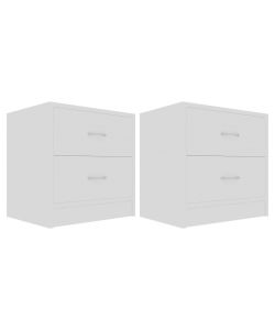 vidaXL - Comodini Bianchi 40x30x40 cm in Truciolato - 2 pz - Eleganti e Versatili