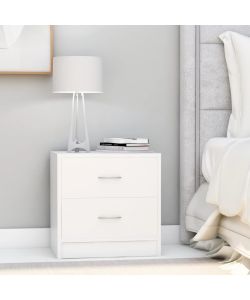 vidaXL - Comodini Bianchi 40x30x40 cm in Truciolato - 2 pz - Eleganti e Versatili
