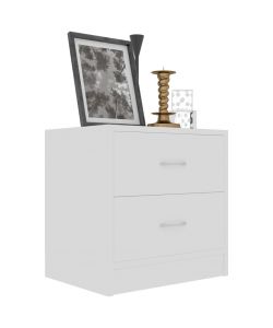 vidaXL - Comodini Bianchi 40x30x40 cm in Truciolato - 2 pz - Eleganti e Versatili