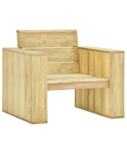 Sedia da Giardino 89x76x76 cm in Legno di Pino Impregnato