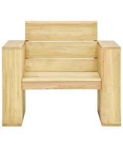 Sedia da Giardino 89x76x76 cm in Legno di Pino Impregnato