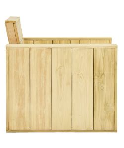 Sedia da Giardino 89x76x76 cm in Legno di Pino Impregnato