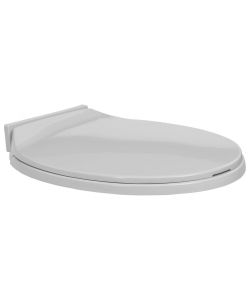 Tavoletta WC a Chiusura Morbida Grigio Chiaro Ovale