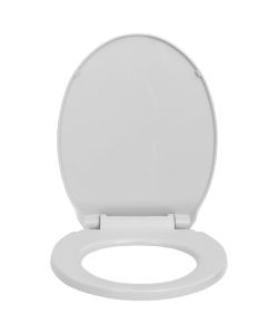 Copriwater Chiusura Ammortizzata e Sgancio Rapido Grigio Ovale