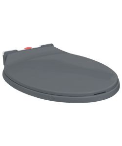Copriwater Chiusura Ammortizzata e Sgancio Rapido Grigio Ovale
