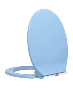 Copriwater Chiusura Ammortizzata e Sgancio Rapido Blu Ovale