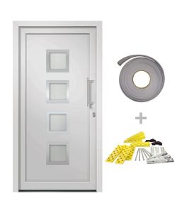 Porta di Ingresso Bianca 98x190 cm 279182