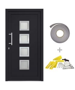 Porta di Ingresso Antracite 98x208 cm 279190