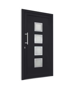 Porta di Ingresso Antracite 98x208 cm 279190