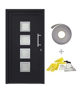 Porta di Ingresso Antracite 98x190 cm 279194