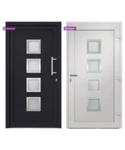 Porta di Ingresso Antracite 98x200 cm 279195