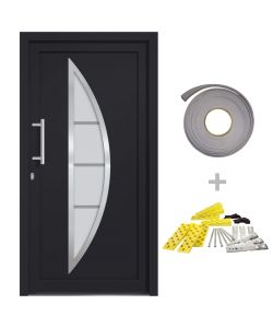 Porta di Ingresso Antracite 98x208 cm 279214