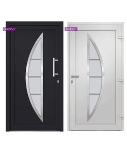 Porta di Ingresso Antracite 88x200 cm 279217