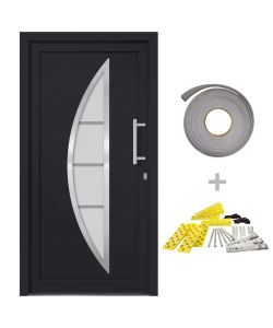 Porta di Ingresso Antracite 98x200 cm 279219