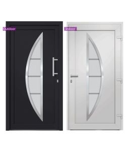 Porta di Ingresso Antracite 98x200 cm 279219