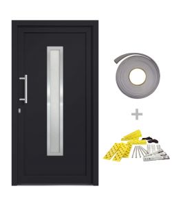 Porta di Ingresso Antracite 108x208 cm 279240