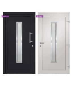Porta di Ingresso Antracite 98x200 cm 279243