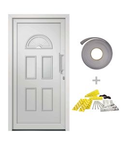 Porta di Ingresso Bianca 88x208 cm 279256
