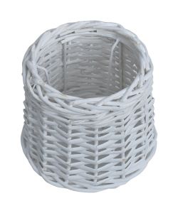 Paralume in Vimini 25x17 cm Bianco