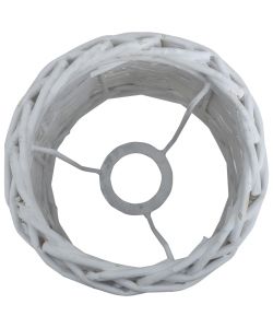 Paralume in Vimini 25x17 cm Bianco