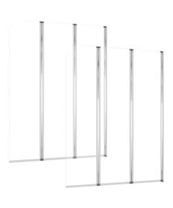 Cabine da Bagno 2 pz 104x130 cm in Vetro Temperato Trasparente