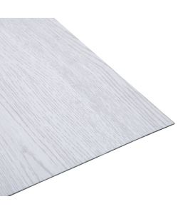 Listoni per Pavimenti Autoadesivi in PVC 5,11 mq Bianchi