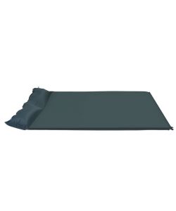 Materasso Gonfiabile ad Aria con Cuscino 130x190 cm Verde Scuro