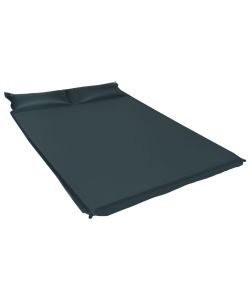 Materasso Gonfiabile ad Aria con Cuscino 130x190 cm Verde Scuro