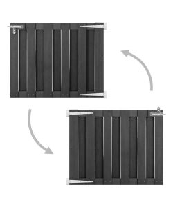Cancello da Giardino in WPC 100x80 cm Grigio