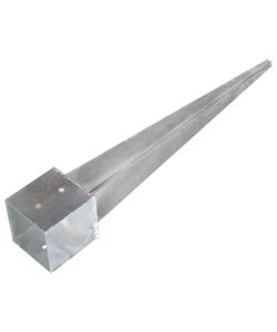 Picchetti di Terra 6 pz Argento 14x14x91 cm in Acciaio Zincato