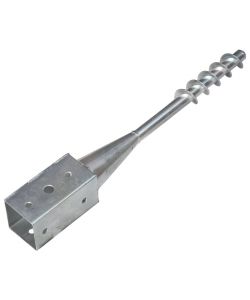 Picchetti di Terra 2 pz Argento 7x7x56 cm in Acciaio Zincato